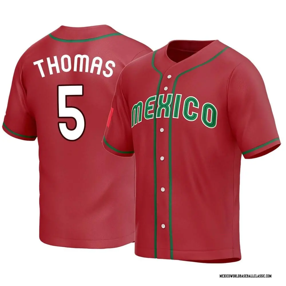 Men's Alek Thomas Mexico Baseball Replica Red 2023 World Baseball Classic  Jersey - Mexico Team Store