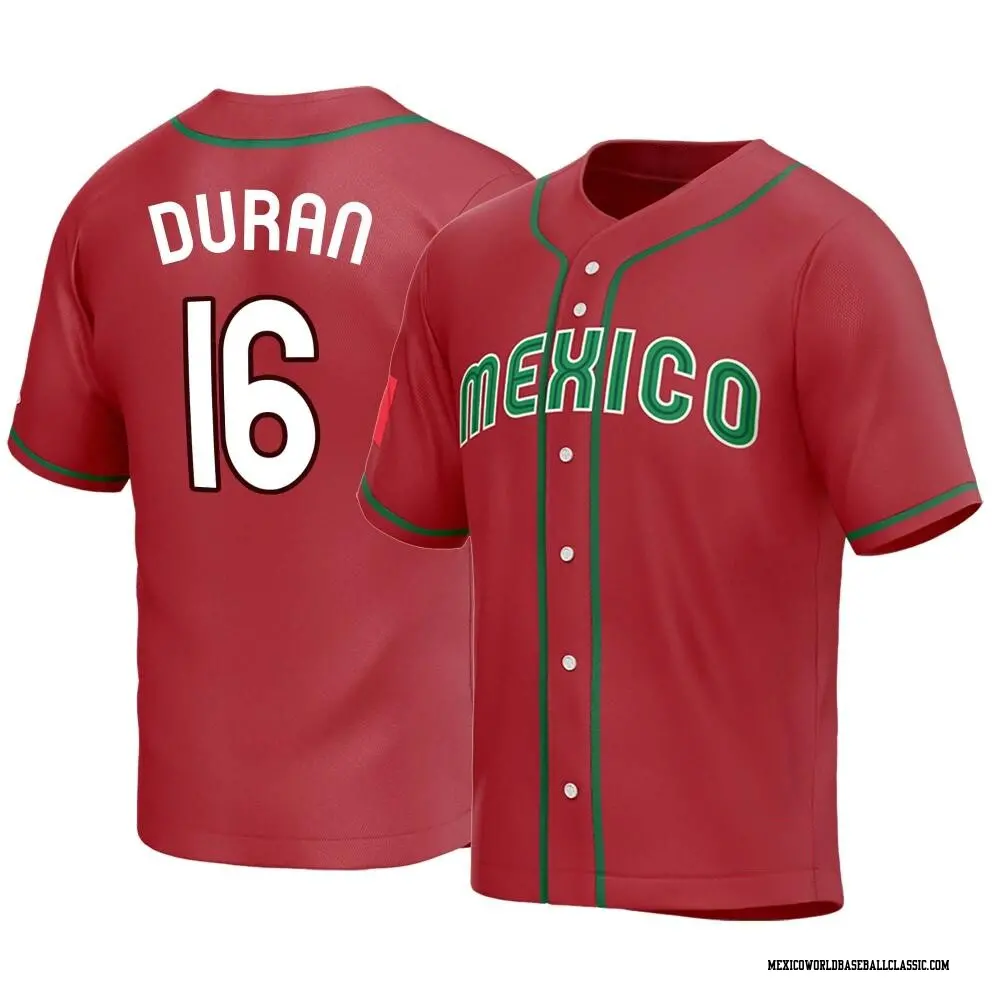 Men's Jarren Duran Mexico Baseball Replica Red 2023 World Baseball Classic  Jersey - Mexico Team Store