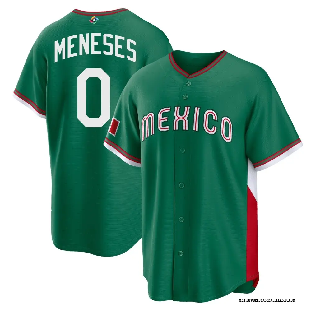 Youth Joey Meneses Mexico Baseball Replica Green 2026 World